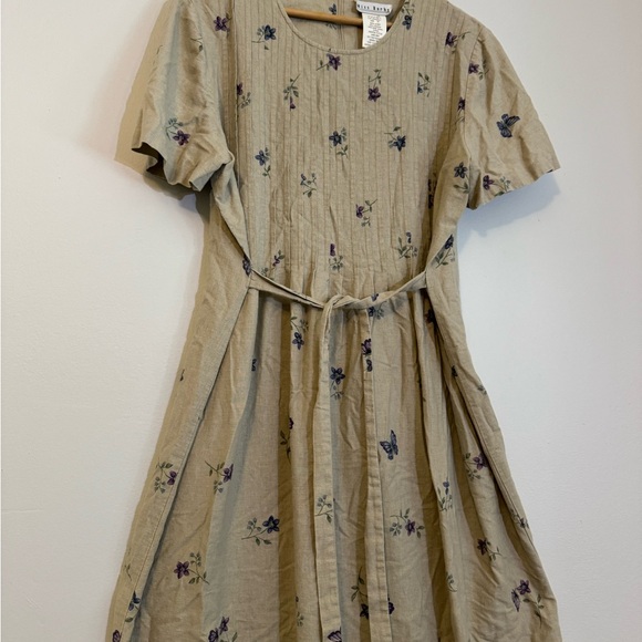 Vintage Linen Dress - Adjustable Size L - Picture 8 of 10